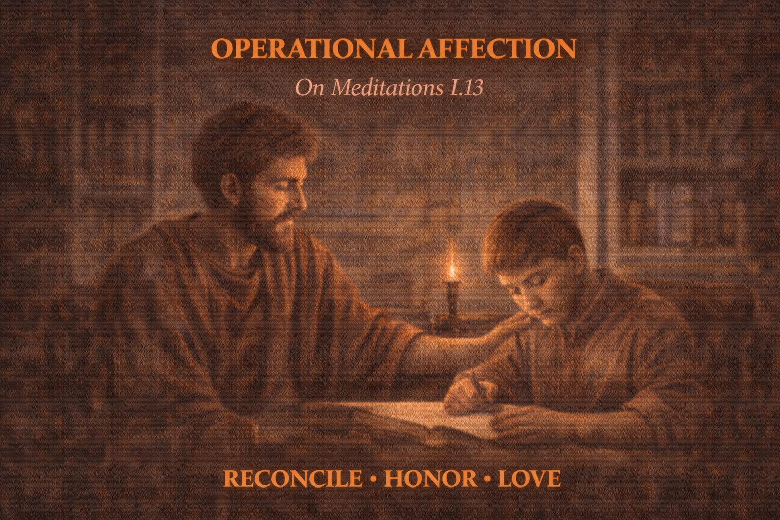 Meditations I.13: Emotional attentiveness is not sentiment; it is maintenance.